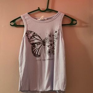 Blue butterfly tanktop